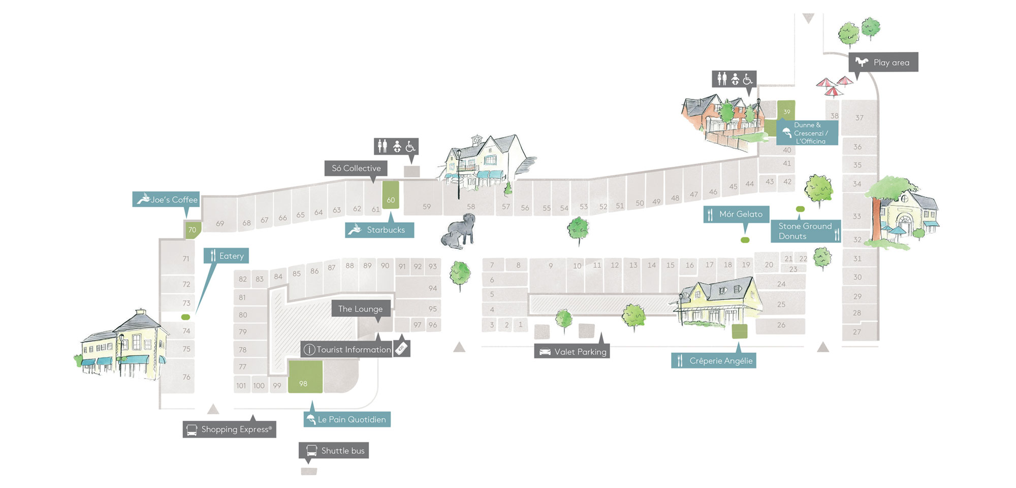 Village Map | Kildare Village Designer Outlet Shopping • Kildare Village