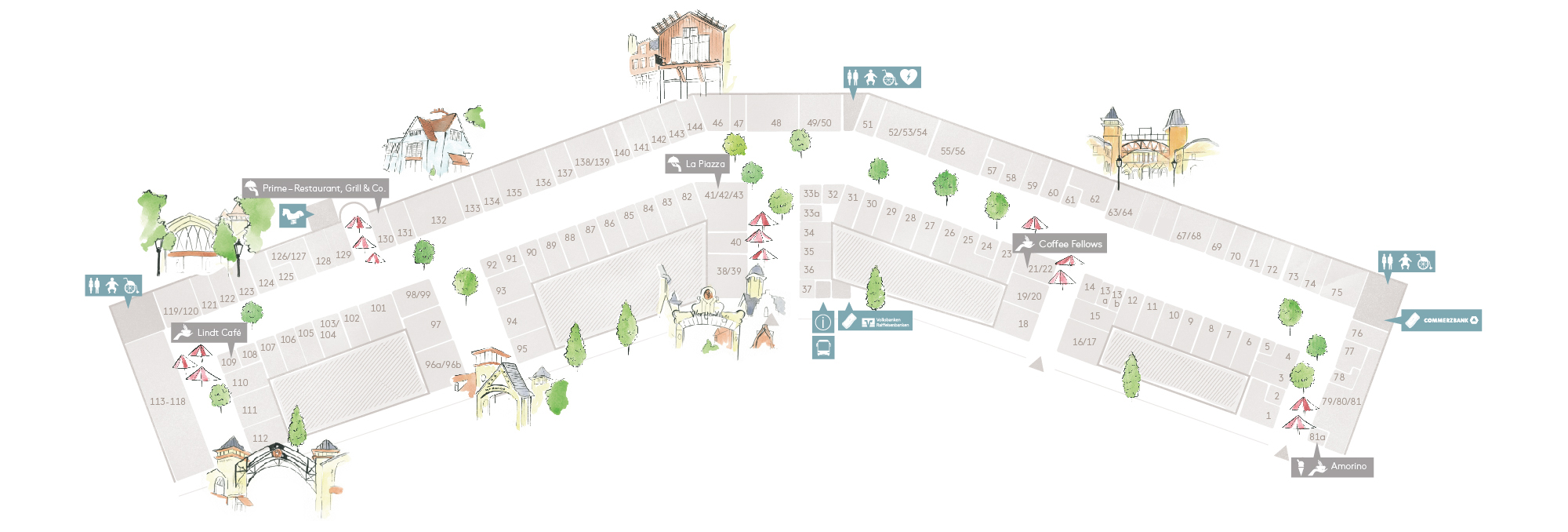 Village Map of Wertheim Village - Find your favourite brands!